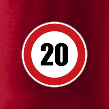 Dopravná značka - obmedzenie rýchlosti 20