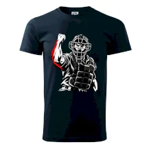Baseballový rozhodčí signalizuje strike