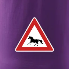Dopravná značka - Pozor kôň bežiaci
