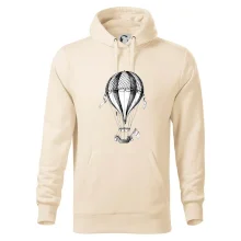 Teplovzdušný balón kreslený