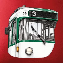 Detail čela T3R SLF tečkovaná perokresba