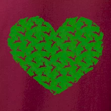 Vianočné jelene v srdci