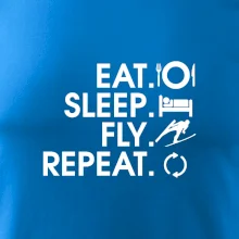 Eat sleep fly repeat - skoky na lyžiach