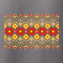 Ukrajinský vzor - Červené kvety