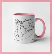 Fotografka stojaca jedným ťahom