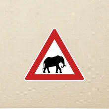 Dopravná značka - Pozor slon