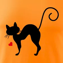 Zamilovaná mačka prehnutá