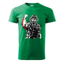 Baseballový rozhodčí signalizuje strike