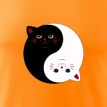 Mačky jin jang farebné