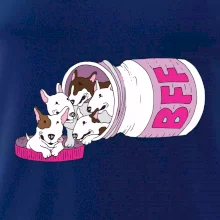 Bullterrier Friends Forever ružové (Pecka design)