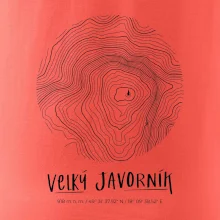 Velký Javorník (Beskydy) - vrstevnice v kruhu