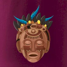 Mayová maska hnedá