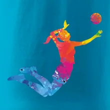 Volejbalista/Volejbalistka splash s loptou