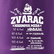Hodinová mzda zvárač