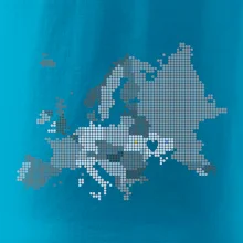Mapa Európy - srdce v Ukrajine