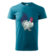 Kohút kreslený biely