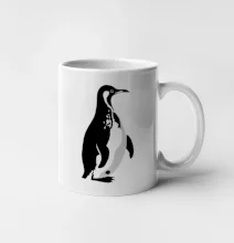 Tučniak čiernobiely z boku