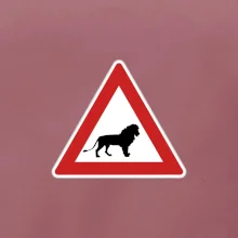 Dopravná značka - Pozor lev