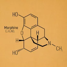 Molekulárna štruktúra Morfín