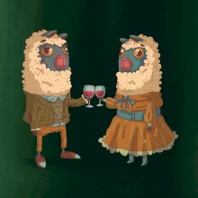 Alpaky s vínom pár