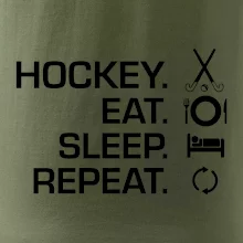 Pozemný hokej eat sleep repeat