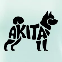 Akita Inu - Nápis v tele