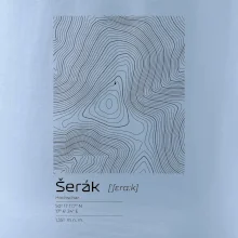 Šerák - vrstevnice v obdĺžniku