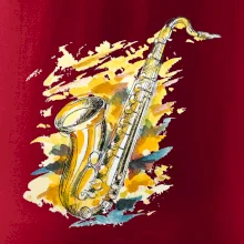 Saxofón maľovaný