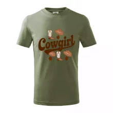 Cowgirl nápis a oblečenie