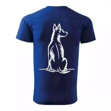 Pes kreslený zozadu