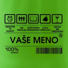 Vaše meno - čiarový kód