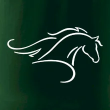 Kôň - bežiaci silueta hlavy