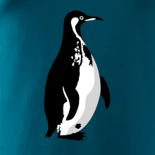 Tučniak čiernobiely z boku