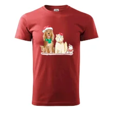 Veselé vianoce - pes, škrečok a mačka