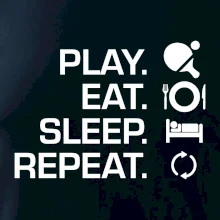 Stolný tenis - eat sleep
