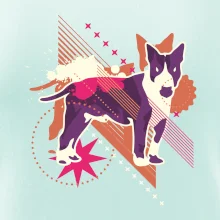 Pes abstraktný fialový