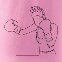 Žena boxerka jedným ťahom