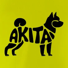 Akita Inu - Nápis v tele