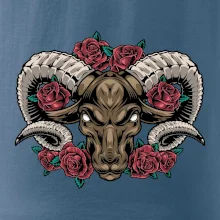 Hlava barana s ružami