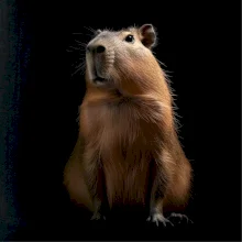 Kapybara spredu čierna fotka