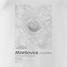 Milešovka - vrstevnice v obdĺžniku