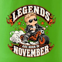 Legendy se rodí v listopadu malý motorkář na odrážedle