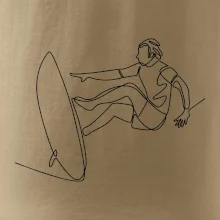 Surfer na vlne jedným ťahom Surfer na vlne jedným ťahom