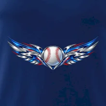 Baseballový míček s kovovými křídly