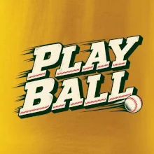Play ball retro sportovní nápis