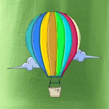 Teplovzdušný balón v oblakoch