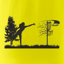 Disc golf - žena čierny obrázok