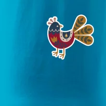 Folklór na prsníku sliepky