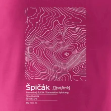 Špičák - vrstevnice v obdĺžniku