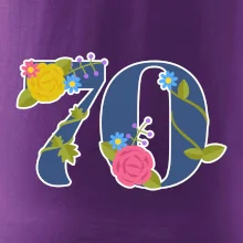 Kvetinové číslo kreslené - 70 Kvetinové číslo kreslené - 70